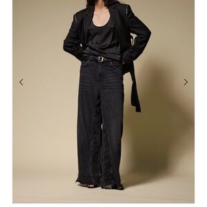 Studio Cut Black Wide-Leg Jeans Sz 34